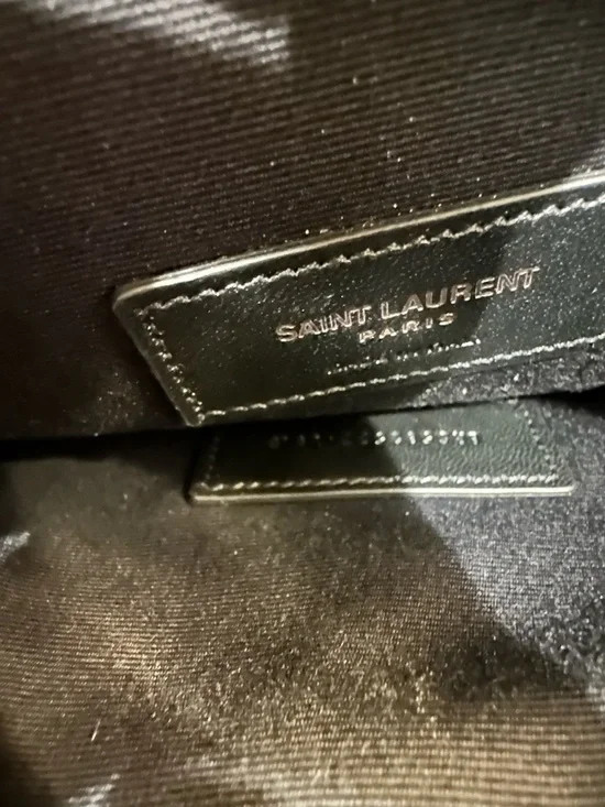 Saint Laurent Cream Quilted Leather Zip Pouch with YSL Logo - Picture 4 of 5